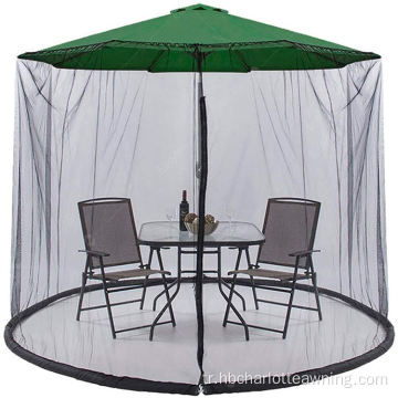 Veranda ayarlanabilir şemsiye asma çadır polyester ağ